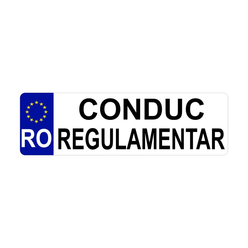 Conduc regulamentar, autocolant, dimensiune 200x60mm, model 019